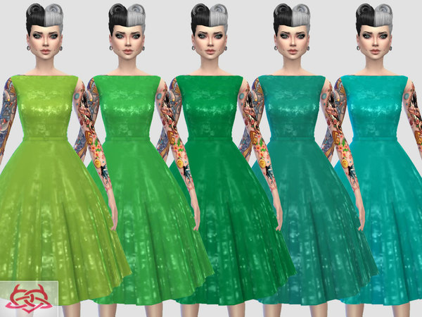 Sims 4 Eugenia dress recolor 1 by Colores Urbanos at TSR