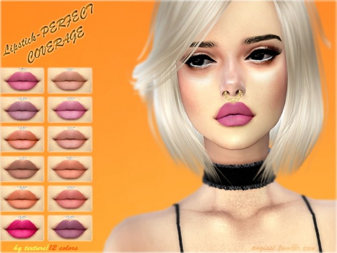 Sims 4 Lipstick PERFECT COVERAGE at Angissi