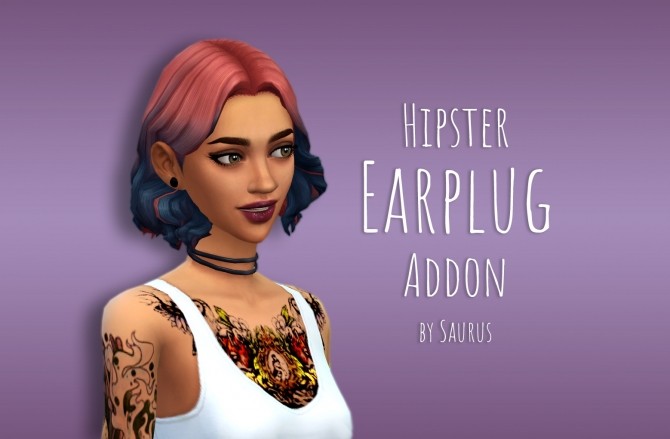 Sims 4 Hipster Earplug Addon by SaurusSims at Mod The Sims