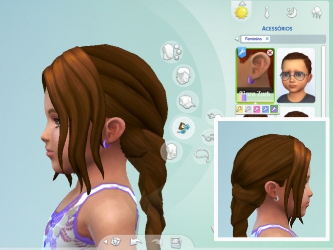 Sims 4 Earrings Hoop Small for Toddlers at My Stuff