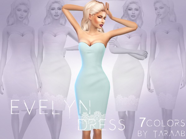 Sims 4 Evelyn Dress by taraab at TSR