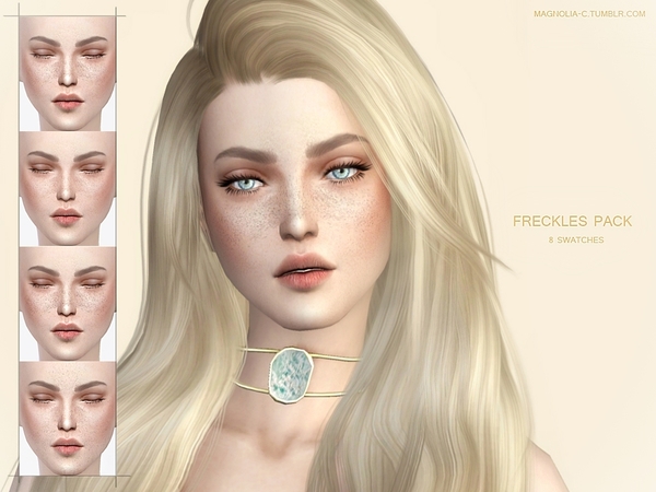 Sims 4 Freckles Pack by magnolia c at TSR