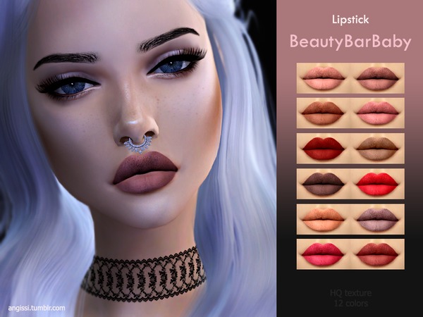 Sims 4 Beauty Bar Baby lipstick by ANGISSI at TSR
