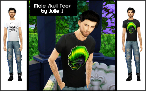 Sims 4 Male Skull Tees at Julietoon – Julie J