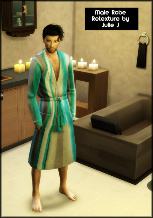 Sims 4 Male Robe Retextured at Julietoon – Julie J