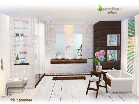 Realce bathroom by SIMcredible at TSR » Sims 4 Updates