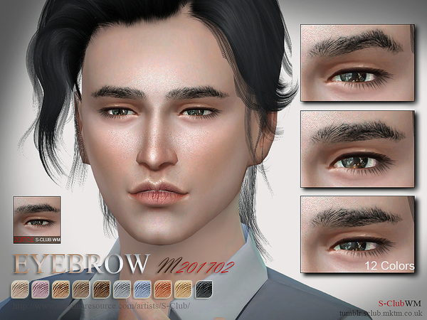 Sims 4 Eyebrows M 201702 by S Club WM at TSR