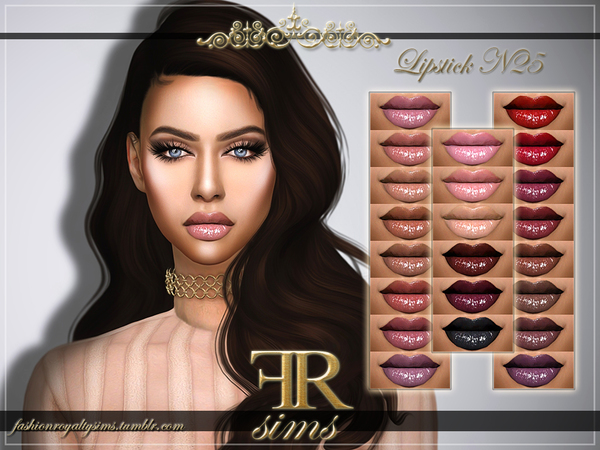 Sims 4 FRS Lipstick N25 by FashionRoyaltySims at TSR