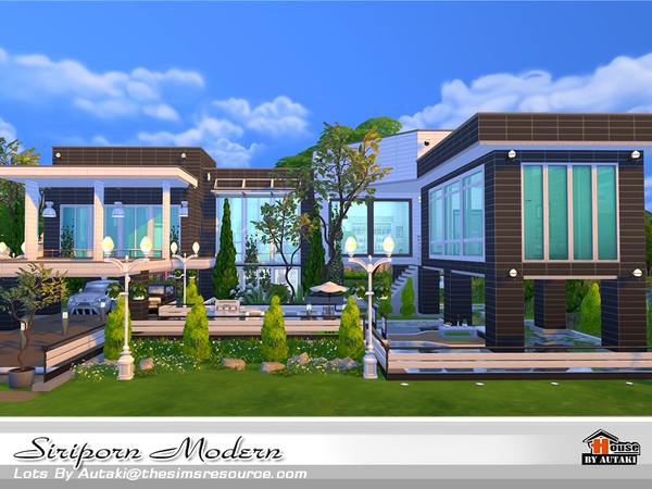 Sims 4 Siriporn Modern house by autaki at TSR