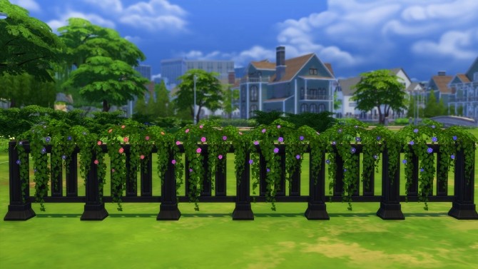 Sims 4 Vines for Fences Morning Glory and Seasons of Ivy by Snowhaze at Mod The Sims