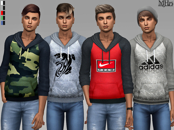 Sims 4 Dylan Hoodies by Margeh 75 at TSR