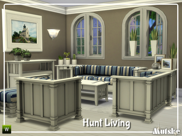 Sims 4 Hunt Living by mutske at TSR
