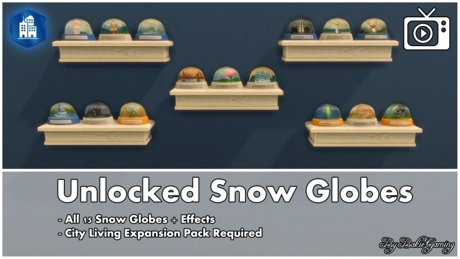Sims 4 Unlocked Snow Globes by Bakie at Mod The Sims