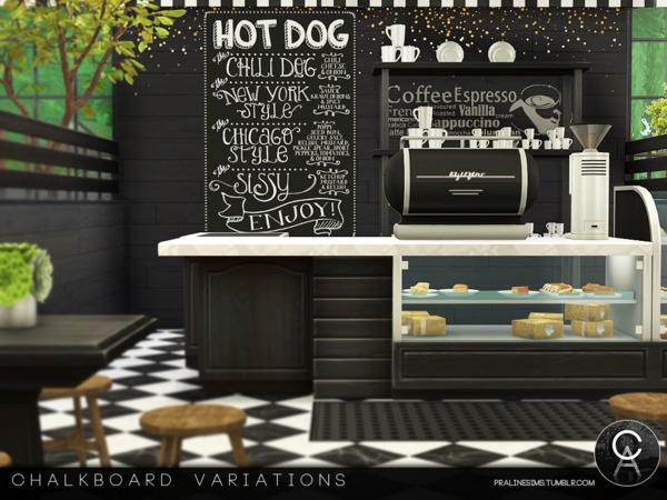 Sims 4 Chalkboard Variations by Pralinesims at TSR