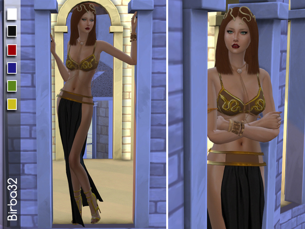 Sims 4 Egyptian luxury dress by Birba32 at TSR