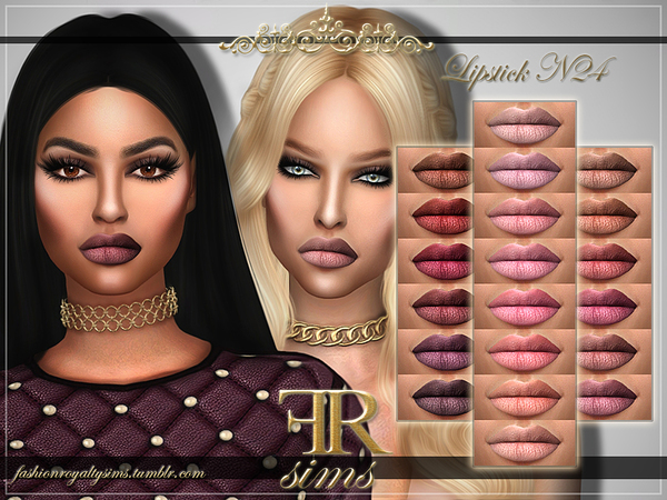 Sims 4 FRS Lipstick N24 by FashionRoyaltySims at TSR