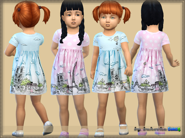 Sims 4 Dress Tenderness Paris by bukovka at TSR