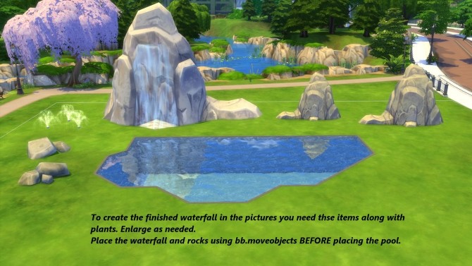 Sims 4 Pinnacle Rock and Waterfall by Snowhaze at Mod The Sims