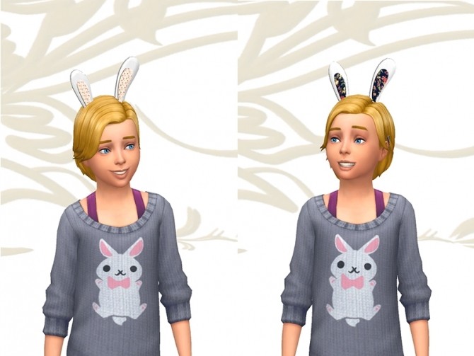 Sims 4 Easter rabbit ears headband by Fuyaya at Sims Artists