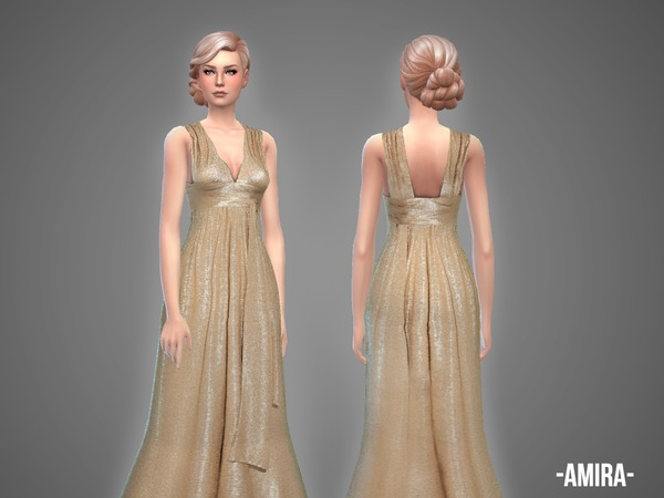 Sims 4 Amira gown by April at TSR