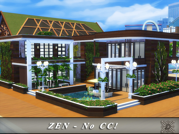 Sims 4 Zen home by Danuta720 at TSR
