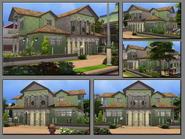 Sims 4 Mediterranian styled Villa Verde by matomibotaki at TSR