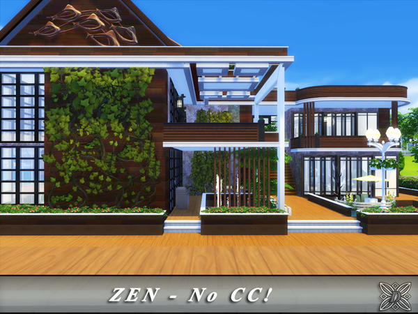 Sims 4 Zen home by Danuta720 at TSR