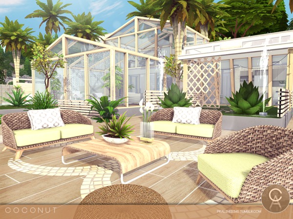 Sims 4 Coconut house by Pralinesims at TSR