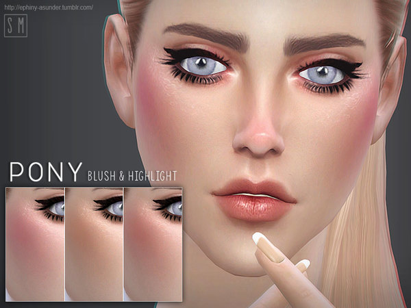 Sims 4 Pony Blush And Highlight by Screaming Mustard at TSR
