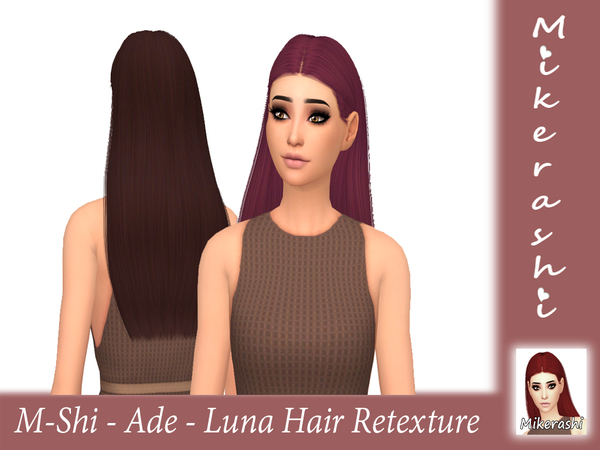 Sims 4 M Shi Ade Luna Hair Retexture by mikerashi at TSR