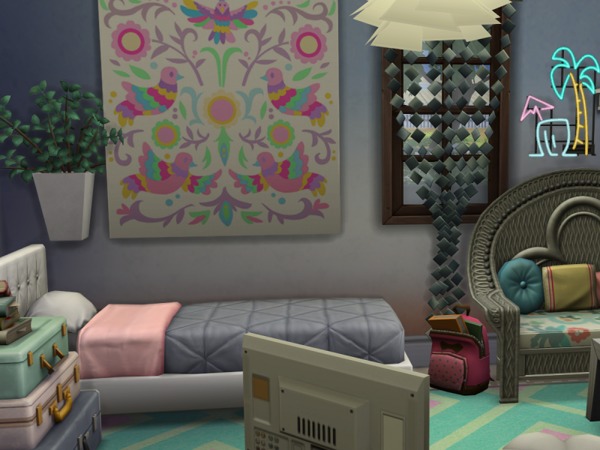 Sims 4 Crazy & colorful home by flubs at TSR