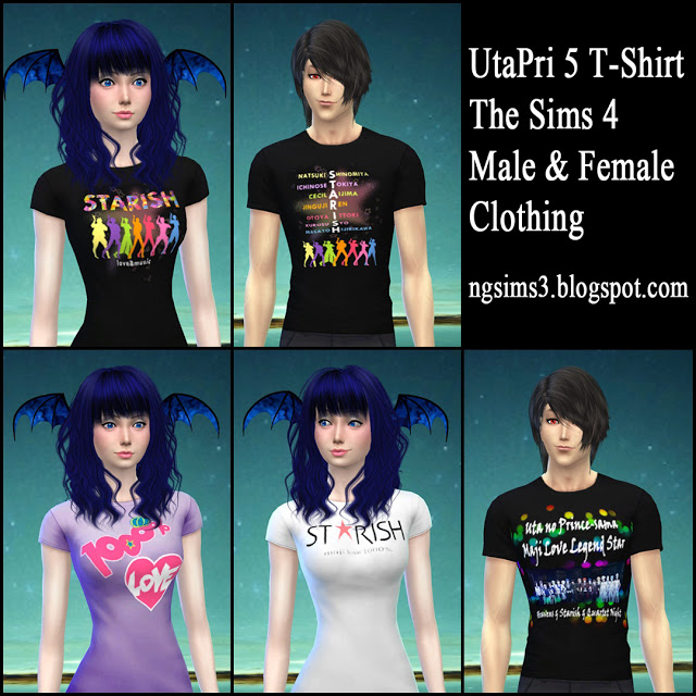 Sims 4 UtaPri 5 T Shirt at NG Sims3