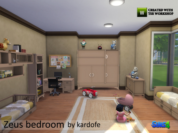 Sims 4 Zeus bedroom by kardofe at TSR