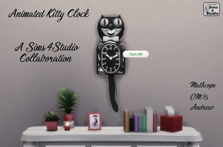 Animated Kitty Clock at Sims 4 Studio