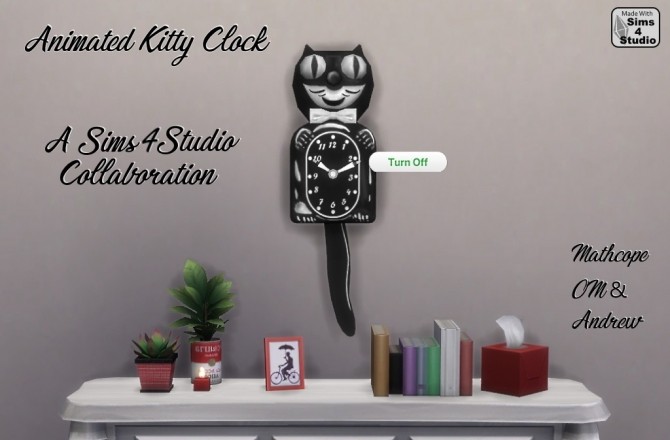 Sims 4 Animated Kitty Clock at Sims 4 Studio