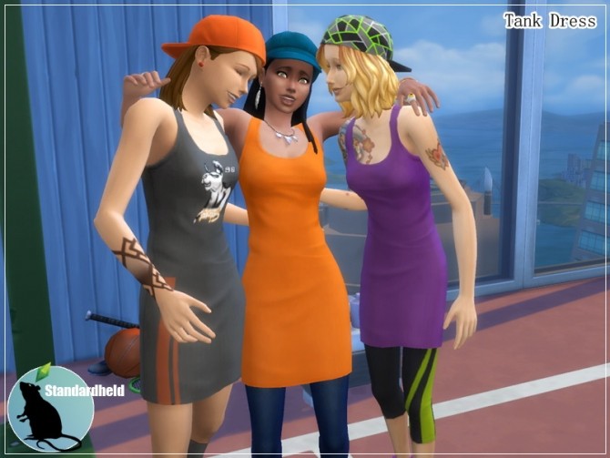 Sims 4 Recolors of Amarylls tank dress by Standardheld at SimsWorkshop