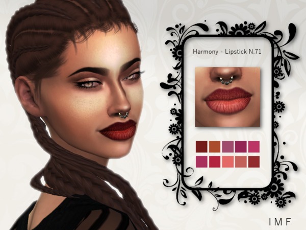 Sims 4 IMF Harmony Lipstick N.71 by IzzieMcFire at TSR