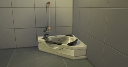 First Corner Bath with Shower Combo by Jezek at Mod The Sims