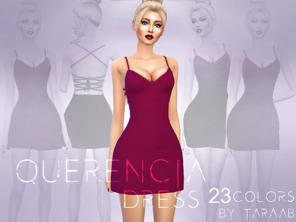Sims 4 Querencia dress by taraab at TSR