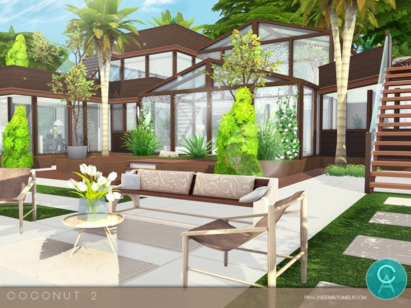 Sims 4 Coconut 2 house by Pralinesims at TSR