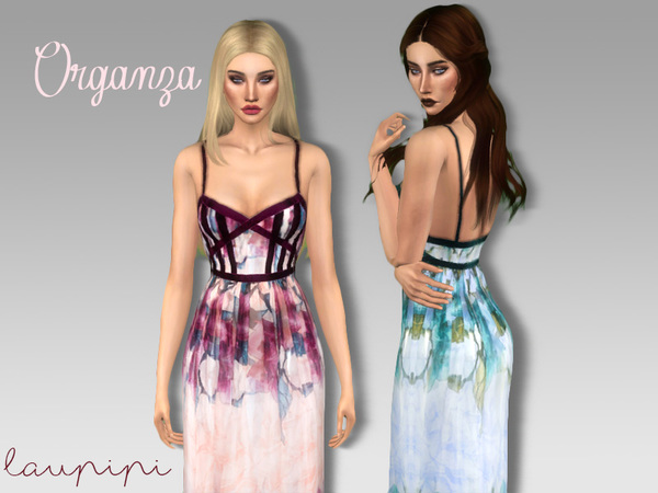 Sims 4 Organza Gown by laupipi at TSR