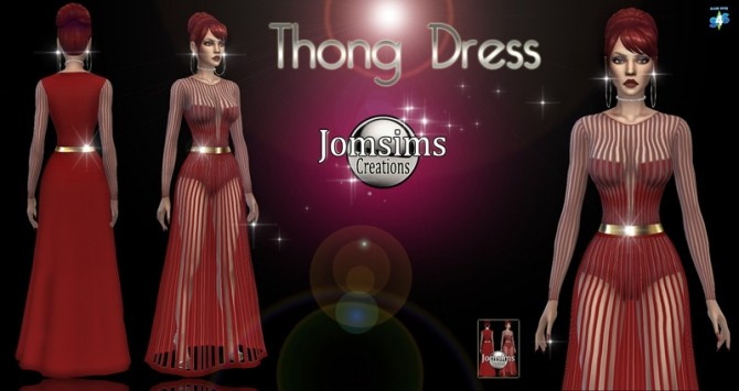 Sims 4 Thongs dress at Jomsims Creations