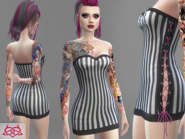 Sims 4 Mini dress 4 by Colores Urbanos at TSR