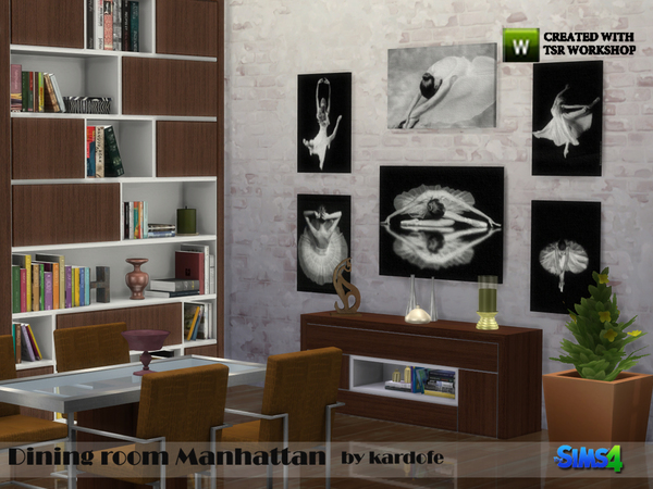 Sims 4 Dining room Manhattan by kardofe at TSR