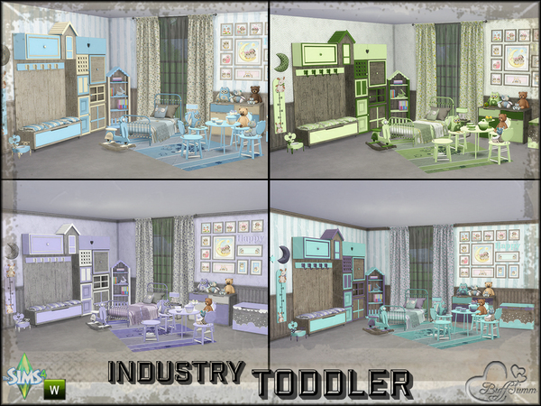 Sims 4 Toddler Room Industry by BuffSumm at TSR
