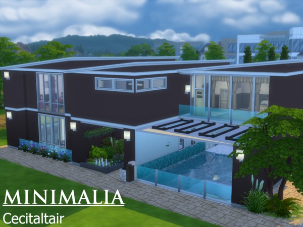 Sims 4 Minimalia house by Cecitaltair at TSR