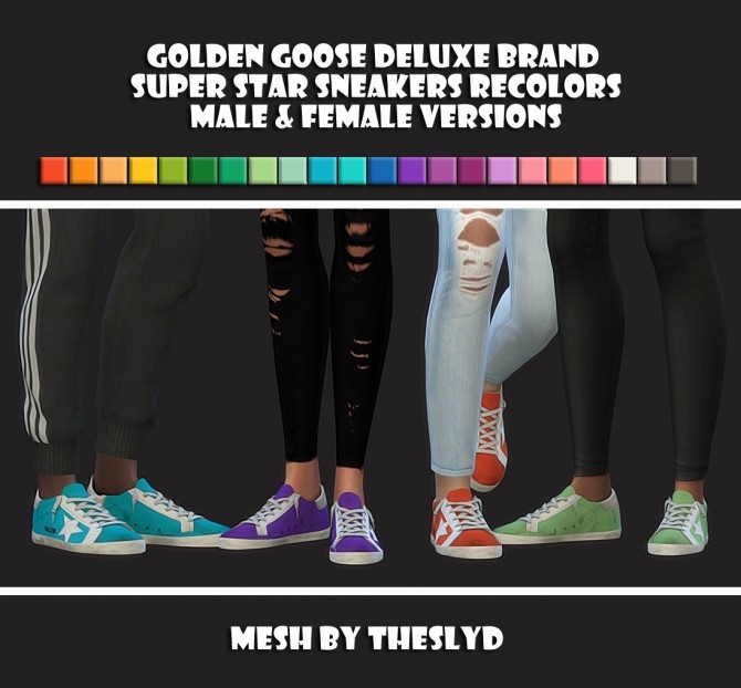 Sims 4 Super Star Sneakers Recolors at Maimouth Sims4