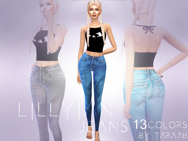 Sims 4 Lillyian Jeans by taraab at TSR