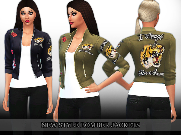 Sims 4 New Style Bomber Jackets by Saliwa at TSR