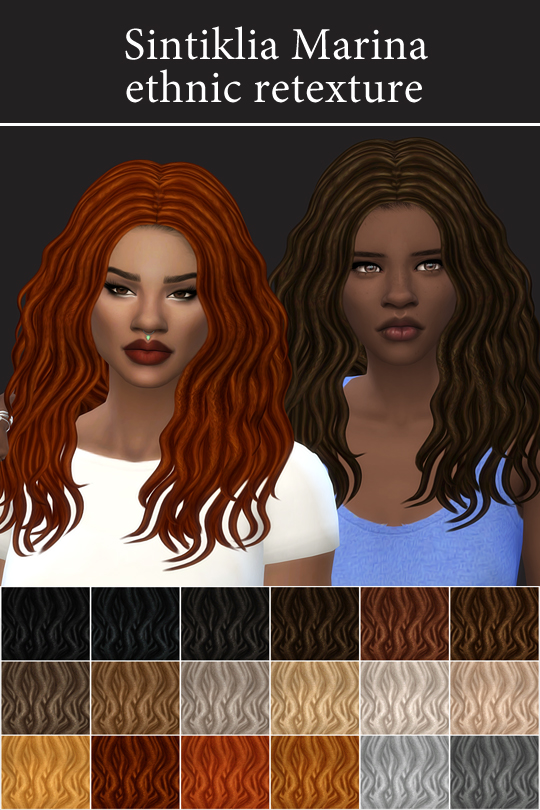 Sims 4 Marina Hair Ethnic Retexture Version 2 by at SimsWorkshop